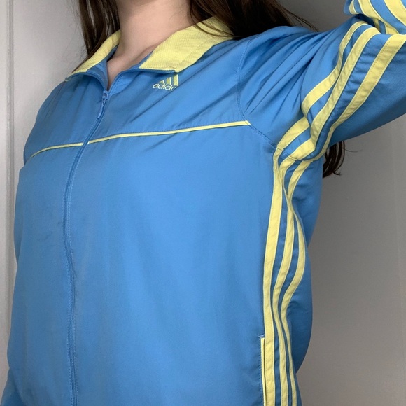 ADIDAS BABY BLUE AND YELLOW TRACK JACKET - Picture 3 of 10